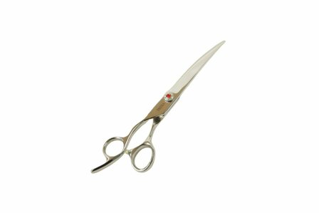 Tritra Special Edition - Linkshandig - 440C - Gebogen schaar 17,5 cm - Hondenschaar Trimschaar