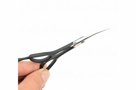 Tritra VT/oog G-punt - Gebogen schaartje 11,5 cm - Soft Grip Zwart - Hondenschaar Trimschaar