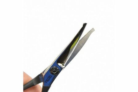 Tritra VT/oog G-stomp - Gebogen schaartje 11,5 cm - Soft Grip Zwart - Hondenschaar Trimschaar