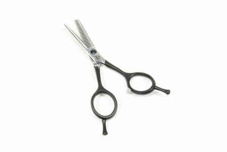 Tritra VT/oog EE - Enkel Effileerschaartje 11,5 cm - Soft Grip Zwart - Hondenschaar Trimschaar