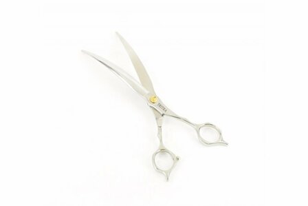 Tritra 22080 - 440C - Extra Gebogen schaar - 20 cm - Hondenschaar Trimschaar