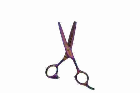 Miranda Multi Colour - Enkele Effileerschaar - 16 cm - 36 tands - Hondenschaar Trimschaar