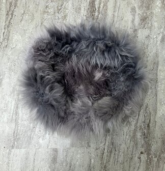 Schapenvacht 100% Echt &amp; Natuurlijk - Grijs 50-60 cm - Hondenmand Kattenmand