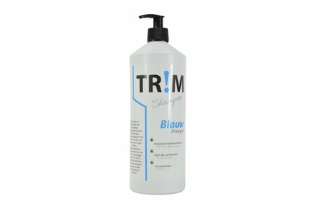TR!M Hondenshampoo Blauw - 1 Liter - Pompfles - Spierwitte vacht