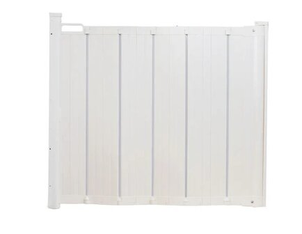 Hondenhek Deurhek - Traphek Uitschuifbaar - Wit - 55-92 cm