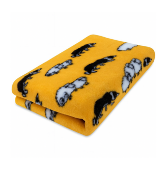 Vetbed Gelb - Schafe und Border Collie - Gummi Anti R&uuml;tsch - 150x100cm - 10 St&uuml;ck