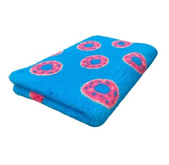 Vetbed T&uuml;rkis Blau Donuts - Gummi Anti R&uuml;tsch - 150x100cm - 5 St&uuml;ck