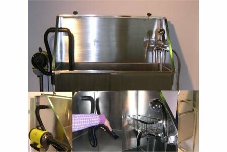 Hondenbad RVS-WTG Elektrisch met Schuifdeur