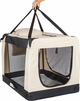 Nylon Reisbench Beige XXL (102 cm) - Softbench - Opvouwbaar - Showroom model
