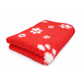 Vetbed Rood + Wit Voetprint - Anti-Slip - 10 Stuks 150x100 cm
