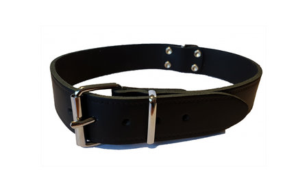 Leren Halsband Zwart