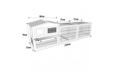 Konijnenhok Sunshine Jumbo met Ren