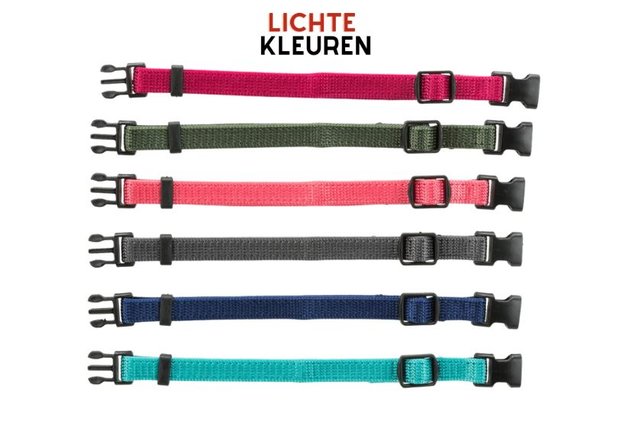 Puppyhalsbandjes Assorti - 6 Kleuren (22-35 cm)