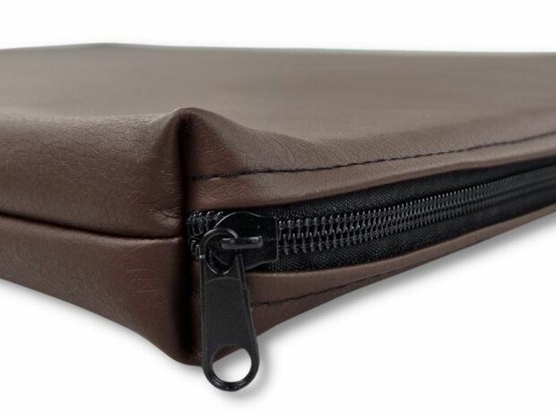 Benchkussen Leatherlook Bruin - Diverse Maten