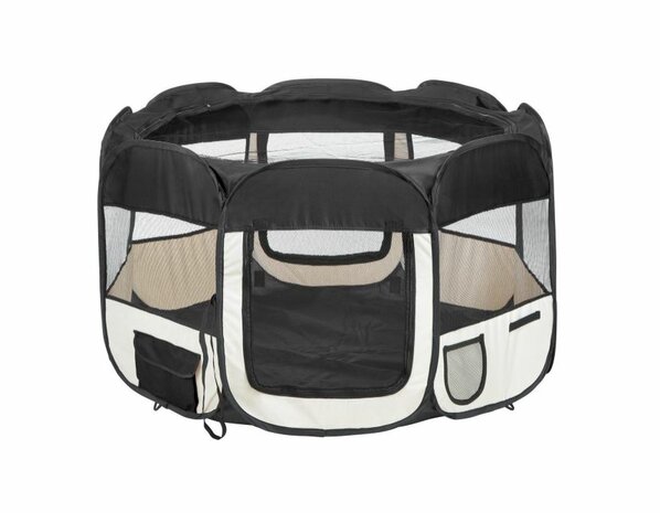Puppyren Nylon Zwart | Opvouwbaar