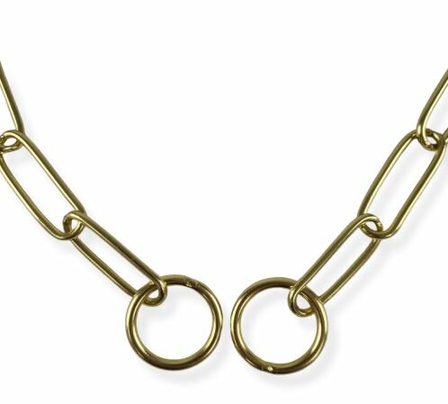 Slipketting Vintage - Met Lange Schakels - Goud - 4 mm - 74 cm