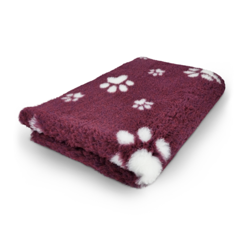 Vetbed Bordeaux Rood Kleine en Grote Voetprint - Anti-Slip &middot; Diverse Maten