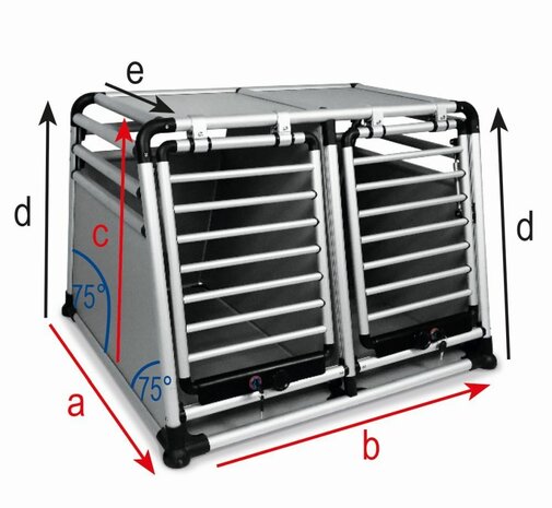 Aluminium Travelbox Superior - Dubbel - Met Gasveer en Slot - Large - Autobench Autobox