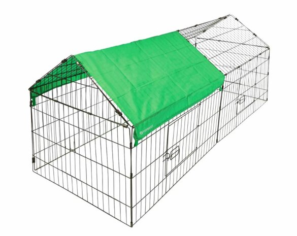 Konijnenren XL Knaagdieren Verzinkt + afdekcover (220x103x85cm)