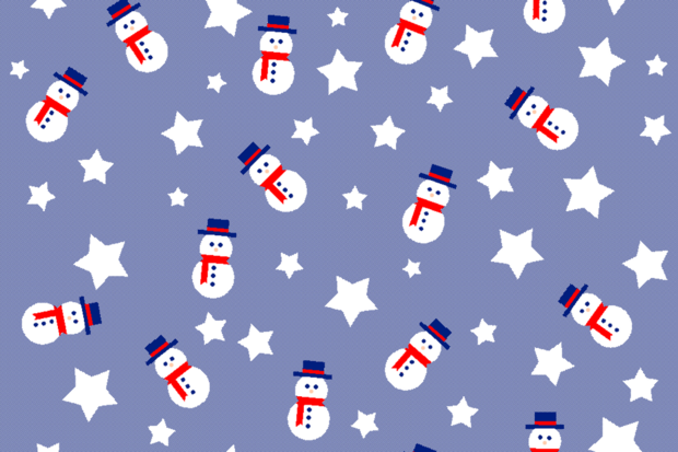 Vetbed Kerst - Christmas - Frosty - Blauw - Anti-Slip - Rol van 5 meter