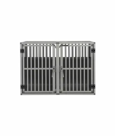 Aluminium Autobench Extreme - Recht - Dubbel - 100x95x67 cm - Met Spijlen - Vaste bench