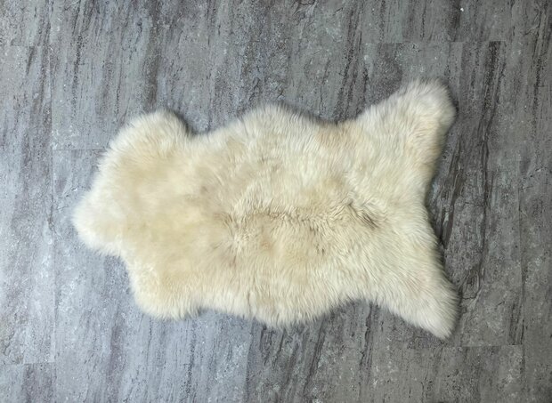 Schapenvacht 100% Echt & Natuurlijk - Wit Middel Lang Haar -100 cm