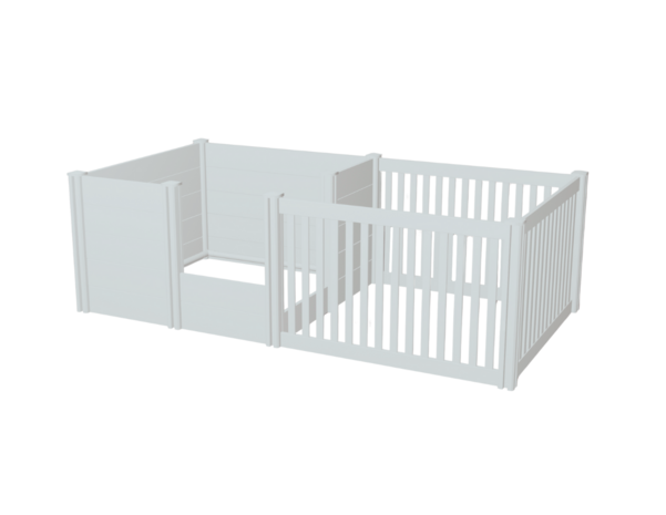 Werpkist Kunststof 150x150x80 cm + Uitloopren - Extra Hoog