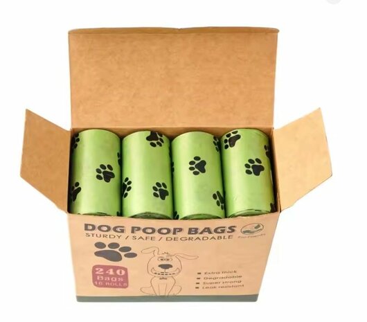 Poopi-Dog Poepzakjes - Biologisch afbreekbaar - 16 x 15 stuks