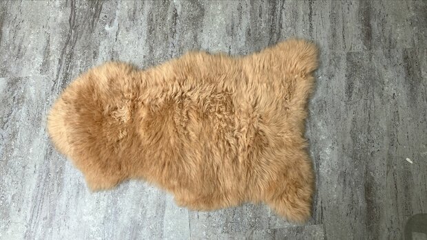 Schapenvacht 100% Echt & Natuurlijk - Lichtbruin Lang Haar - 90 cm