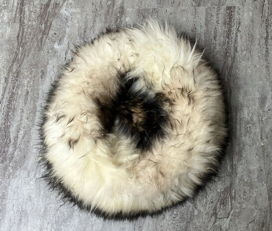 Schapenvacht 100% Echt & Natuurlijk - Zwart Wit 60-70 cm - Hondenmand Kattenmand