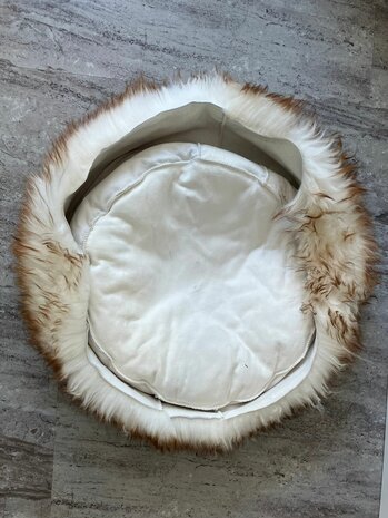Schapenvacht 100% Echt & Natuurlijk - Crème Bruin 60-70 cm - Hondenmand Kattenmand