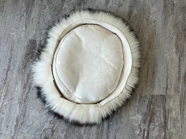 Schapenvacht 100% Echt & Natuurlijk - Zwart Wit 50-60 cm - Hondenmand Kattenmand