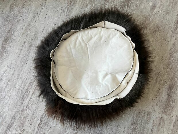 Schapenvacht 100% Echt & Natuurlijk - Donkerbruin 50-60 cm - Hondenmand Kattenmand