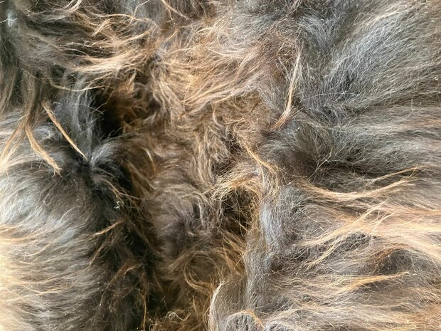 Schapenvacht 100% Echt & Natuurlijk - Donkerbruin 50-60 cm - Hondenmand Kattenmand