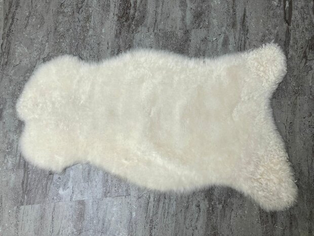 Schapenvacht 100% Echt & Natuurlijk - Wit Kort Haar - 85-90 cm
