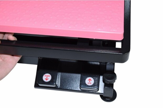 Trimtafel Elektrisch Silicone - Roze - SZW - 110x60 cm - Met Wielsysteem
