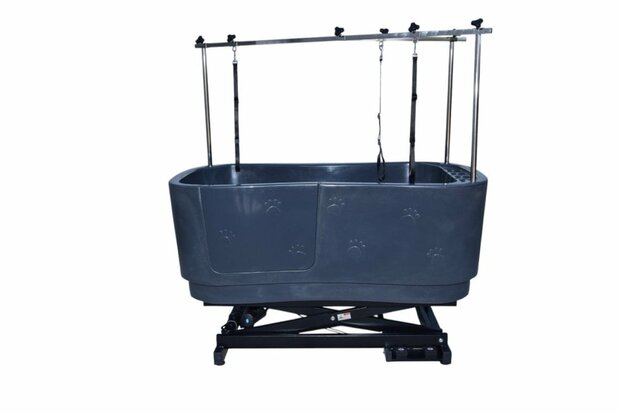 Hondenbad DGRCE Donkergrijs - Elektrisch Verstelbaar - Met Spatwand en Kraan