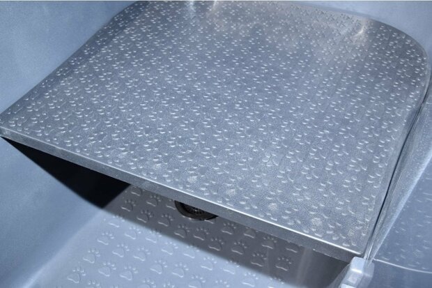 Hondenbad DGRCE Donkergrijs - Elektrisch Verstelbaar - Met Spatwand en Kraan