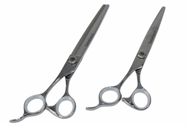 Sabeltand Linkshandig Scharen Set - Hondenschaar Trimschaar