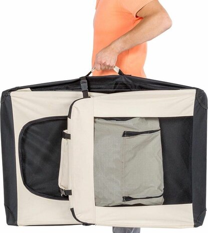 Nylon Reisbench Beige M (70 cm) - Softbench - Opvouwbaar