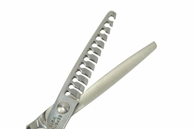 Sabeltand Enkele Effileerschaar 15,5 cm - EEF6 VG10 - 12 Tands - Hondenschaar Trimschaar