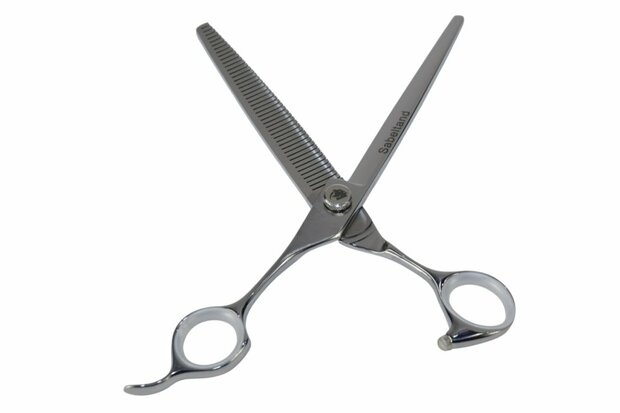Sabeltand Enkele Effileerschaar 18 cm - EEFL7 VG10 - Linkshandig - 46 tands - Hondenschaar Trimschaar