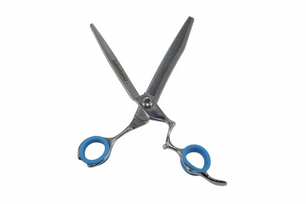 Sabeltand Enkele Effileerschaar 19 cm - OREFF75 VG10 - 56 tands - Hondenschaar Trimschaar