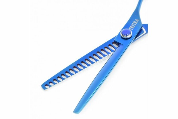 Tritra BL18E 440C - Enkele Effileerschaar 16,5 cm - 18 Tands - Hondenschaar Trimschaar