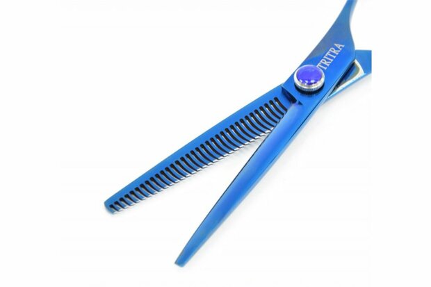 Tritra BL34E 440C - Enkele Effileerschaar 16,5 cm - 34 Tands - Hondenschaar Trimschaar