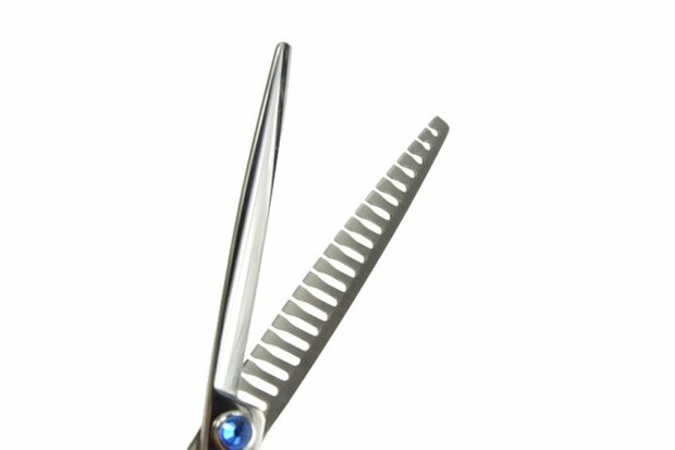 Tritra 22192 - 440C - Enkele Effileerschaar 16,5 cm - 20 Tands - Hondenschaar Trimschaar