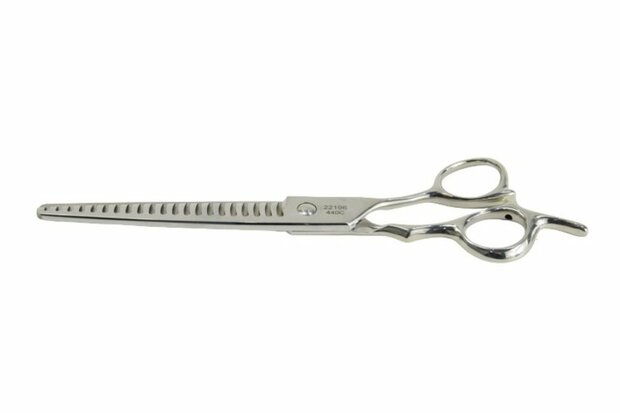 Tritra 22196 - 440C - Enkele Effileerschaar 17,5 cm - 21 tands - Hondenschaar Trimschaar