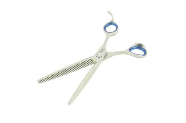 Tritra 22190 - 440C - Enkele Effileerschaar 17 cm - 44 tands - Hondenschaar Trimschaar