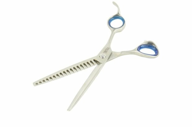 Tritra 22199 - 440C - Enkele Effileerschaar 16,75 cm - 18 tands - Hondenschaar Trimschaar