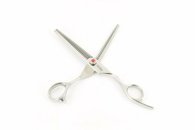 Tritra Special Edition DE - 440C - Dubbele Effileerschaar 17 cm - 38 tands - Hondenschaar Trimschaar